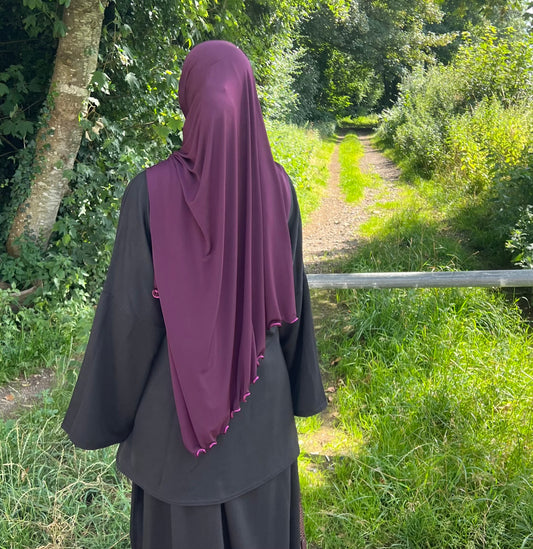 Hijab Jersey Premium Froncés